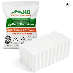 46 lip balm containers.